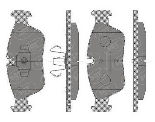 SCT GERMANY Комплект тормозных колодок, дисковый тормоз SP 433 PR